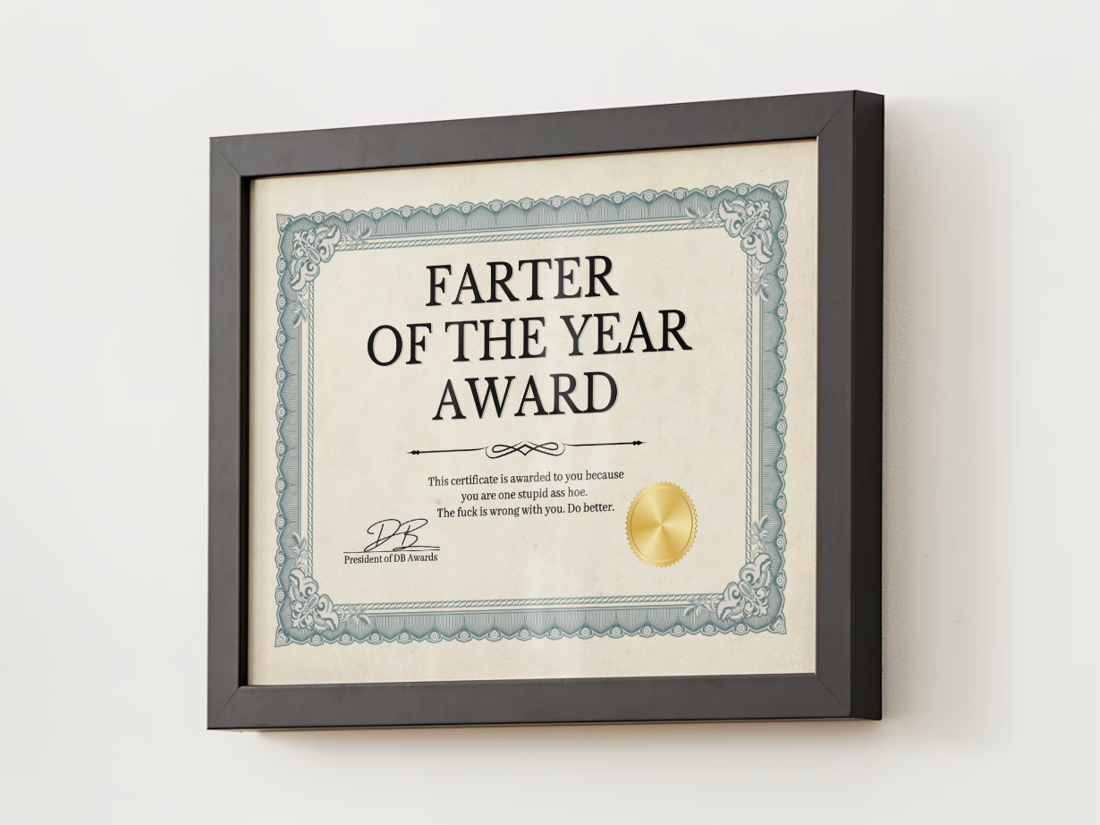 FARTER OF THE YEAR AWARD