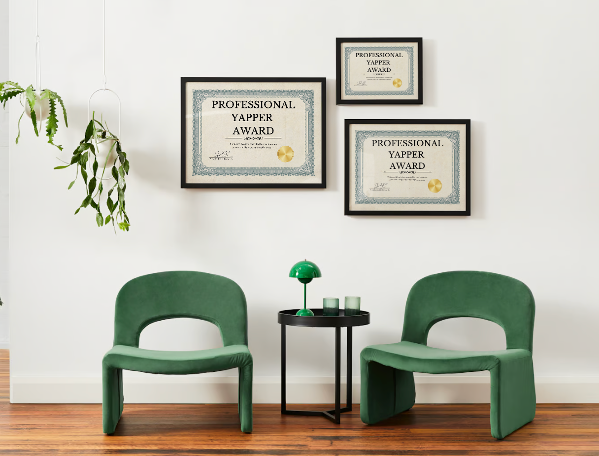 PROFESSIONAL YAPPER AWARD