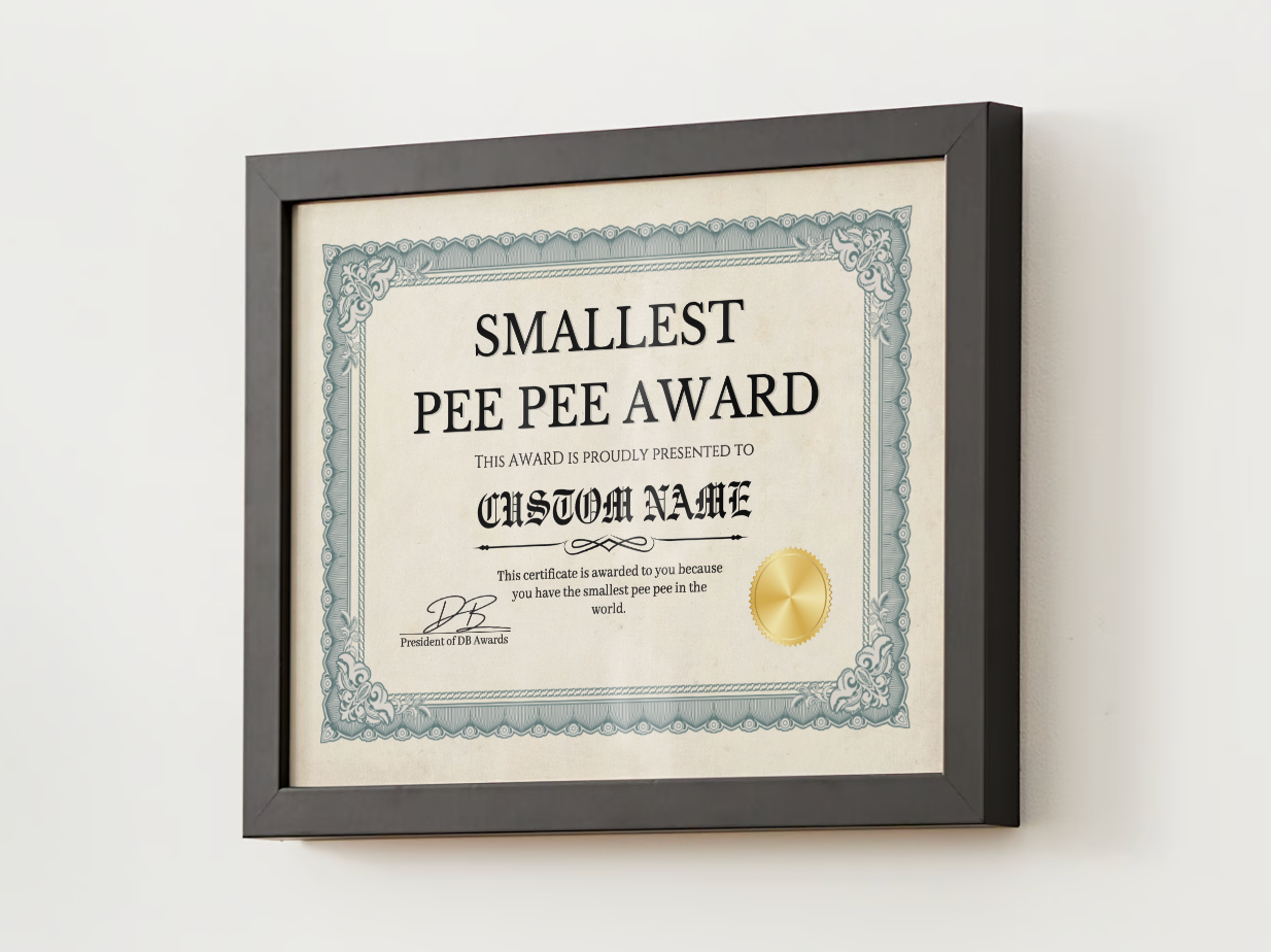 SMALLEST PEE PEE AWARD